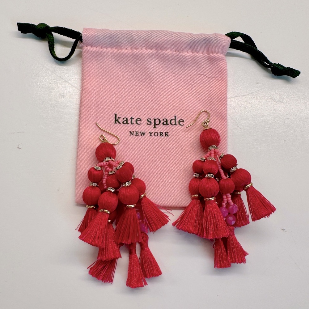Kate Spade Pink Tassel Earrings
